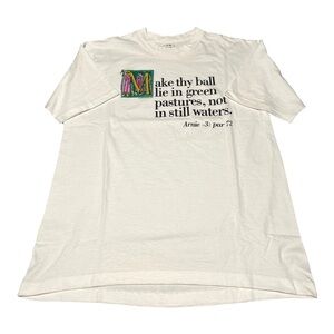 Vintage Single Stitch Funny Golf Bible Verse T Shirt Size Large Made USA